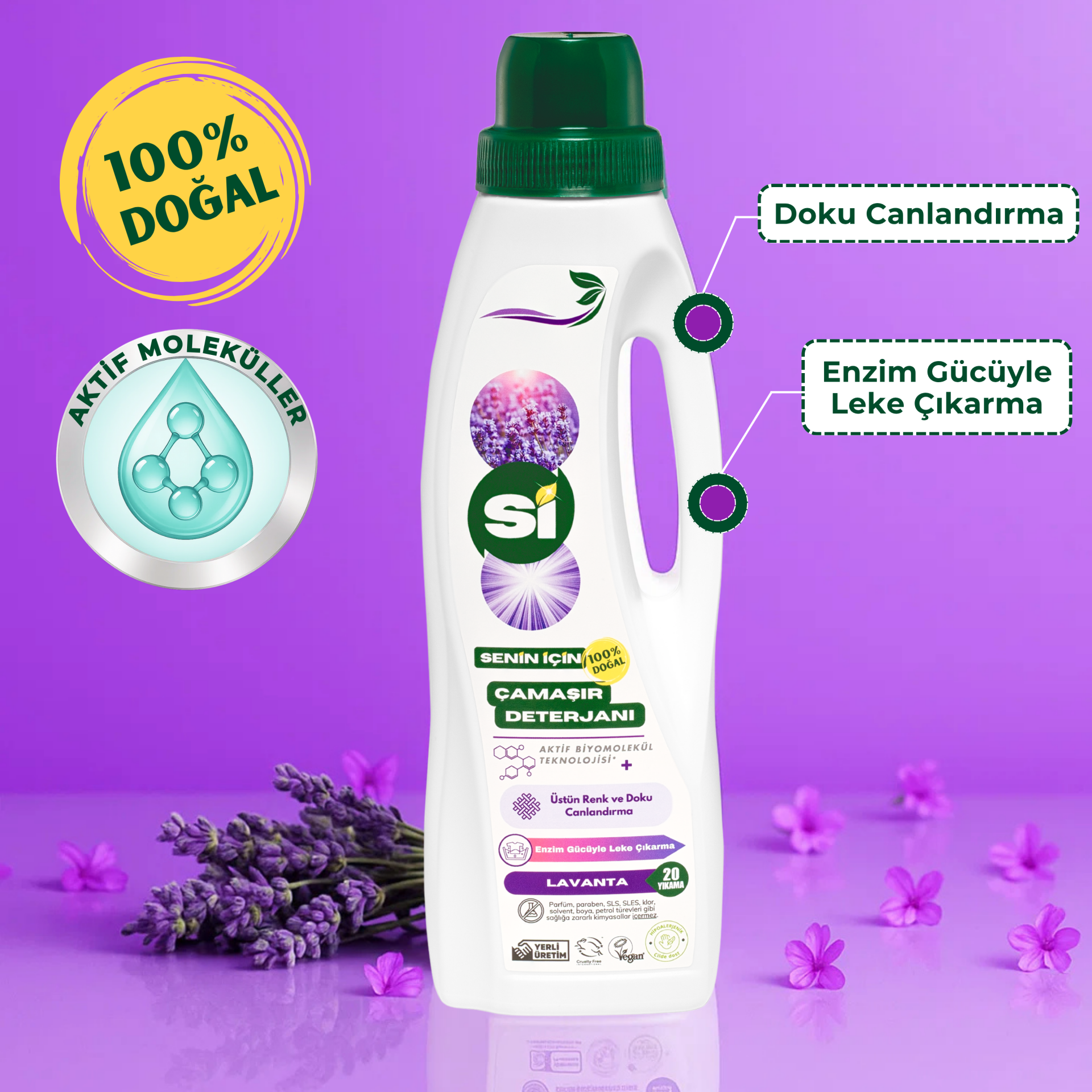 Doğal Çamaşır Deterjanı Lavanta Yağlı