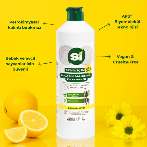 Doğal Bulaşık Makinesi Deterjanı Limon Otu Yağlı