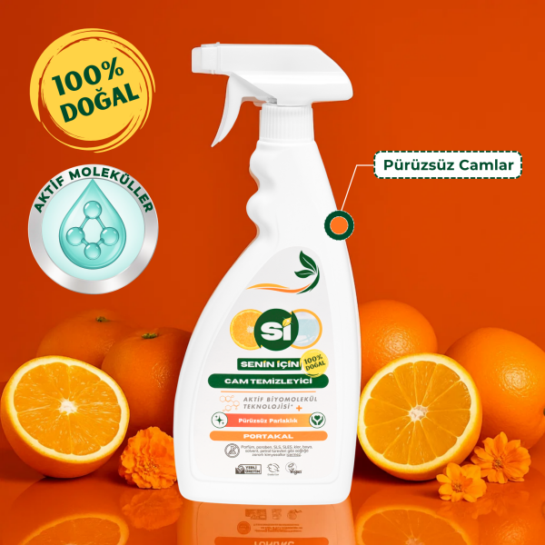 Doğal Cam Temizleyici Portakal Yağlı